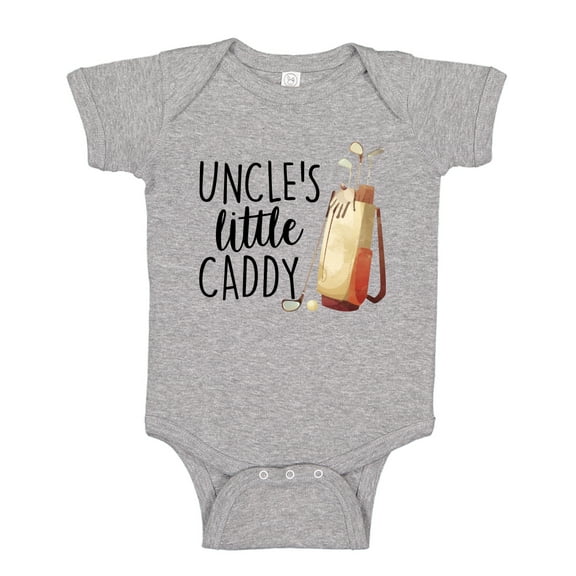 Uncle's Little Caddy Baby Bodysuit One Piece NB Athletic Heather