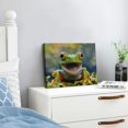 thumbnail image 3 of Yiluyinqing Frog Print On Canvas Wall Decor for Home and Office, Ready To Hang Room Art Decor for Home Aesthetics 20x16in, 3 of 6