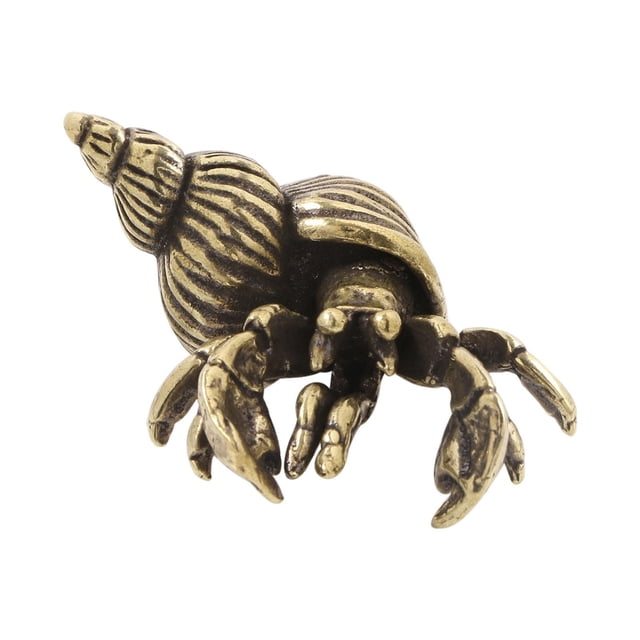 Figura de cangrejo de latón, pequeña escultura de animal coleccionable, regalo creativo para amantes del té, adorno en miniatura para decoración del