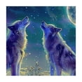 thumbnail image 4 of WYYP Wolfs Moon Stars Square Tablecloth Outdoor Picnic Camping and Indoor Kitchen Dining Party 100% Polyester Fiber 36*36, 4 of 8