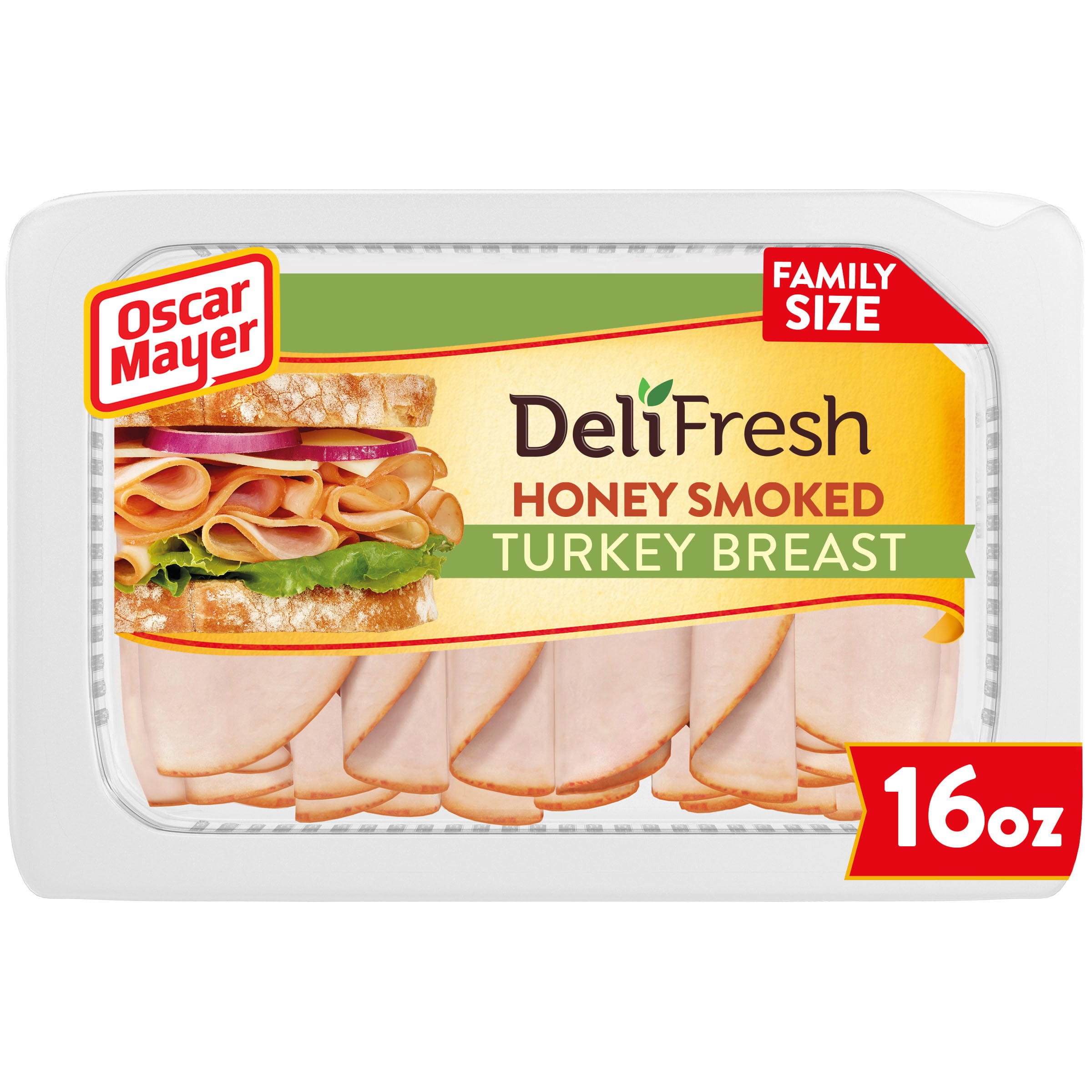 Oscar Mayer Deli Fresh Honey Smoked Turkey Breast Lunch Meat, 16 oz Package