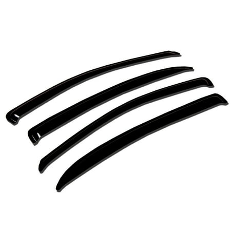 Rain Iii Set - TuningPros WV-672 Window Visor For 2012-2016 BMW 320i 325i 328i - Outside Mount Deflector Rain Guard Dark Smoke 4 Pcs Set BMW F30 3 Series 12 13 14 15 16