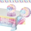 Creative Converting Multicolor Tie Dye Birthday Party Kit, 27 Count