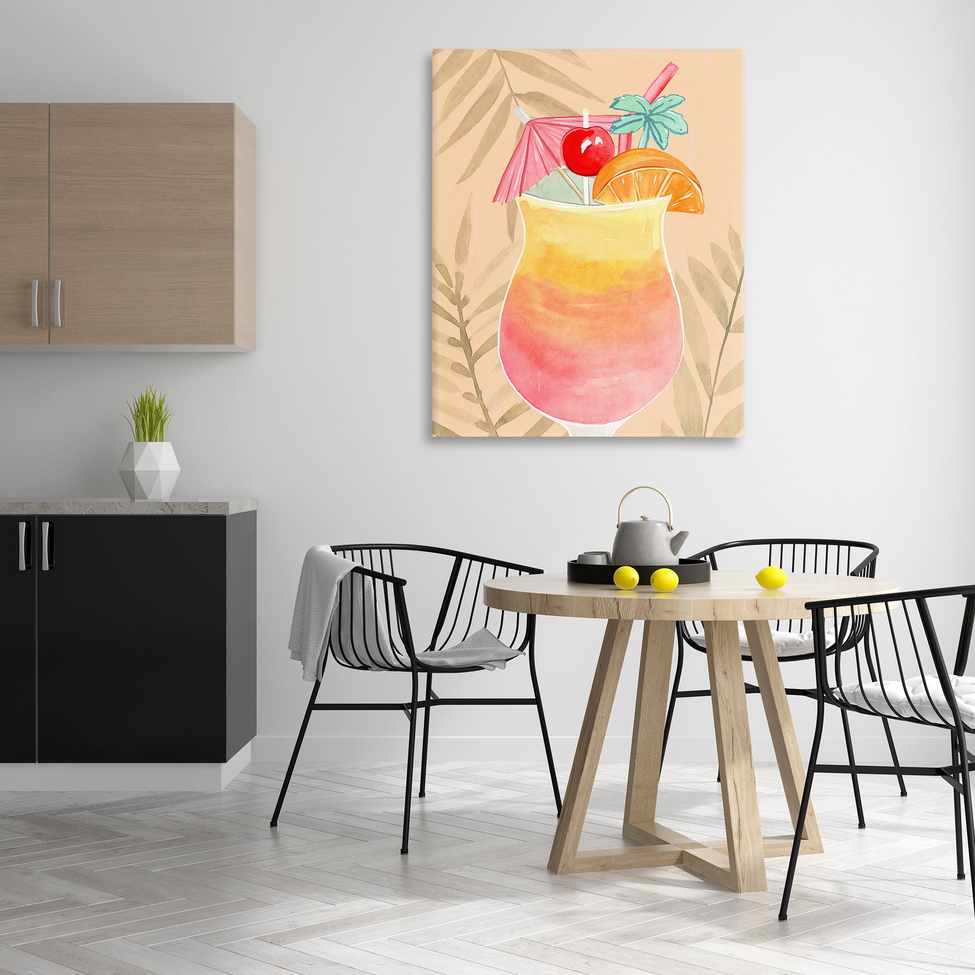 Stupell Industries Tropical Mixed Drink Food & Beverage Painting Gallery Wrapped Canvas Art Print Wall Art, 36 x 48