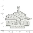 thumbnail image 2 of 10k White Gold Official Licensed Collegiate Longwood University (LU) XL Pendant, 2 of 4