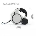 thumbnail image 3 of 16ft Retractable Dog Leash With Light And Dog Poop Bag Dispenser Retractable Dog Leash Training Walking Leash Upgraded Locking System Non Handle, 3 of 6