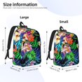 thumbnail image 5 of Geaub colorful flowers durable canvas backpack: stylish, lightweight, and spacious with adjustable straps, 5 of 7