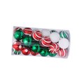 thumbnail image 2 of Inteprter 30 Uds bolas de Navidad coloridas bolas colgantes decoraciones festivas adornos hogar jardín año fiesta mercado árbol colgante Kits de decoración para fiestas Rojo Verde Blanco Inteprter HA8973-03B, 2 of 6