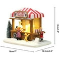 thumbnail image 2 of Ounissouiy Casa de pueblo de Navidad, escena de camión de palomitas de maíz, adorno de luces brillantes, figurita artesanal, fiesta de niños, Kits de decoración para fiestas, 2 of 6
