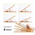 thumbnail image 4 of Soporte de escritorio para tableta ajustable en altura,Soporte plegable para Ipad de dibujo de bambú,Organizador de soporte portátil multiángulo, 4 of 5