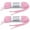 Pink, variant on [2-Pair Pack] Pangaea Oval Shoelaces Half Round 1/4 INCH Shoe Laces More Colors and Lengths Available