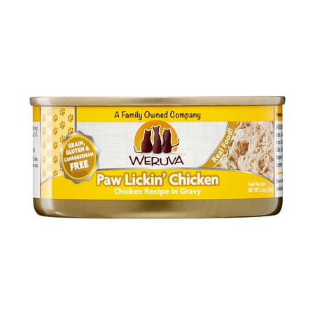 BEST BY MAR 2027 (24 Pack) Weruva Paw Lickin  Chicken in Gravy Grain-Free Wet Cat Food  5.5 oz. Cans
