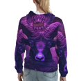 thumbnail image 7 of Lsque Purple Starry Sky Antelope Pattern Casual Women's Hoodie,Hooded Sweatshirt with Kangaroo Pocket,Pullover Hoodie with Eye-catching Drawstrings-Small, 7 of 7