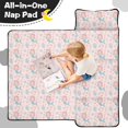thumbnail image 4 of Mermaid and Seahorse Pink Pattern Toddler Nap Mat with Pillow & Blanket, Soft Sleeping Mat for Preschool Daycare Travel Sleepovers, 4 of 6