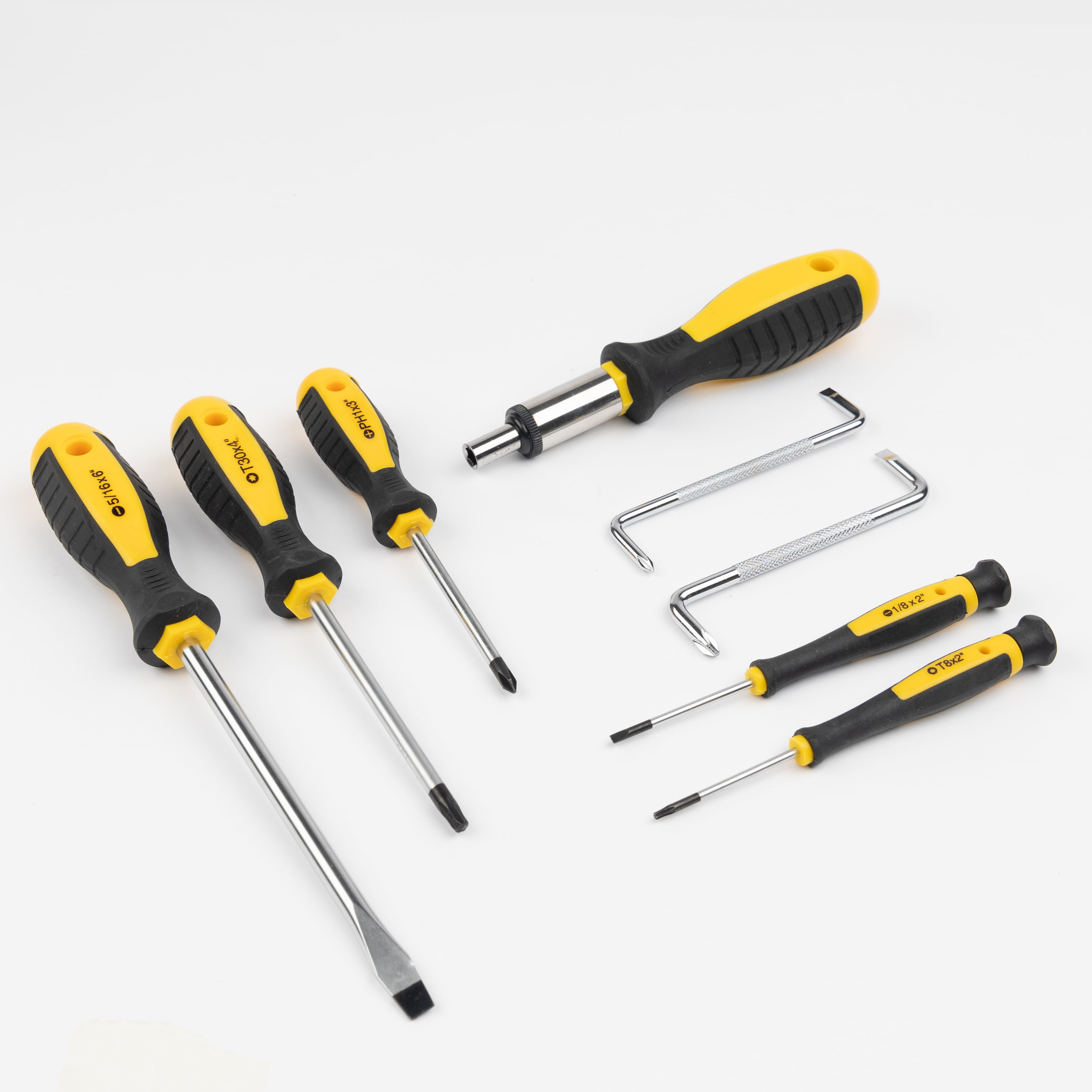 100-Piece Magnetic Screwdriver Set with Plastic Rack, Includes Slotted/Phillips/Torx Precision Drivers, Non-Slip Rubber Handles, Multi-Purpose Hand Tools, Ideal Gift for Handymen & DIY Enthusiasts