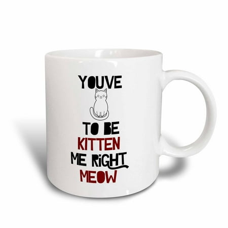 3dRose You?ve cat to be kidding me right meow, Ceramic Mug,