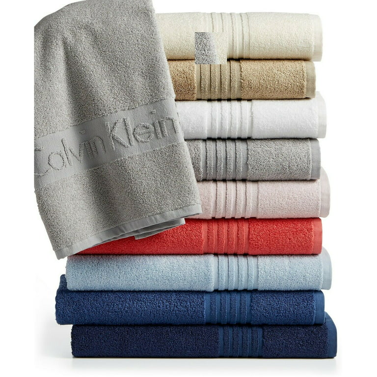 Closeout! Calvin Klein Modern Cotton Iconic Wash Towel - Gray
