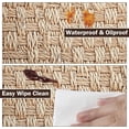 thumbnail image 4 of Rattan Round Fitted Tablecloth with Elastic Edge,Water&Stain-Resistant Wipeable Picnic Beige Table Cover for 48"-52" Found Tables Reusable Weaving Print Table Cloth for Dinner,Outdoor,Patio,Camping, 4 of 8