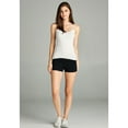 thumbnail image 2 of Essential Basic Junior Women Fold Over Low Rise Short Cotton Spandex Yoga Dance, 2 of 4