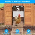 thumbnail image 7 of FarmPoultryGear Automatic Chicken Coop Door, Solar Powered Auto Opener with Timer, Remote Control & LCD Screen, Light Sensor, Anti-Pinch Design for Poultry, Aluminum Door, Weatherproof, Multi-Mode, 7 of 7