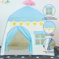 thumbnail image 3 of Play Tent, Flower Kids Play Tent Children Indoor and Outdoor Castle Playhouse for Boys Toddlers Gift, Blue, 3 of 11