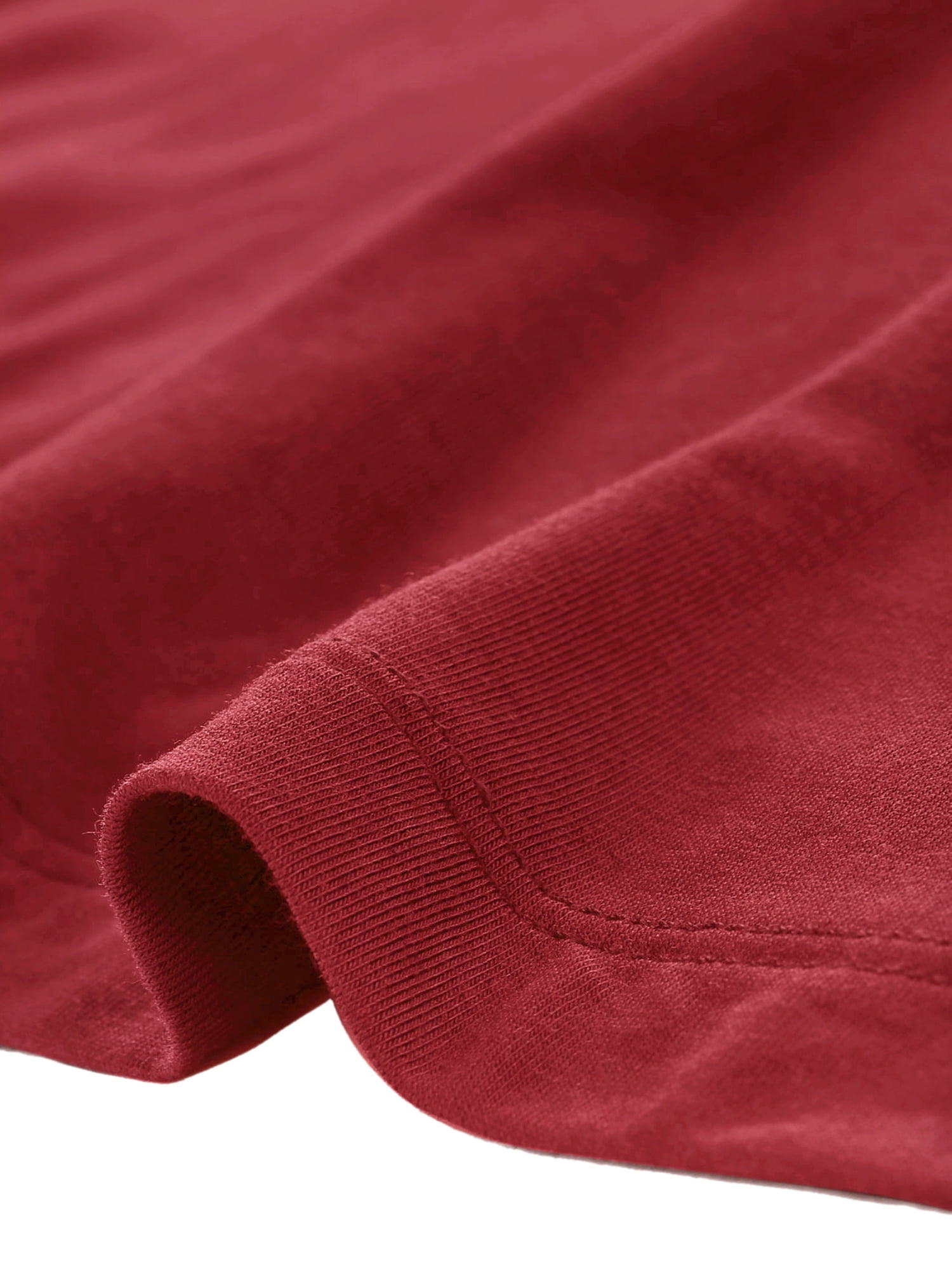 DARING DIVA Women's Casual Stretchy Tunic Asymmetric Hem Top S Burgundy