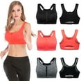 thumbnail image 2 of Sports Bras for Women Front zipper Padded Workout Tank Tops Medium Support Crop Tops for Women, 2 of 8