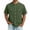 Army Green, variant on Mens Button Down Shirts Short Sleeve Vintage Big and Tall Business Denim Shirt Henley Neck Work Shirt with Pockets,Army Green(S)