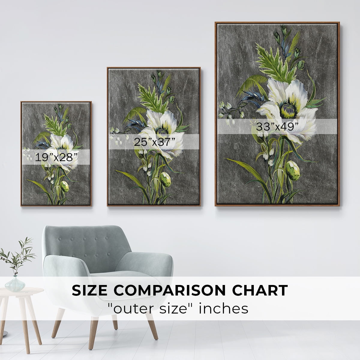Sunny Sunday II Framed Premium Gallery Wrapped Canvas - Ready to Hang - 27 x 41 - Walnut Floating Frame