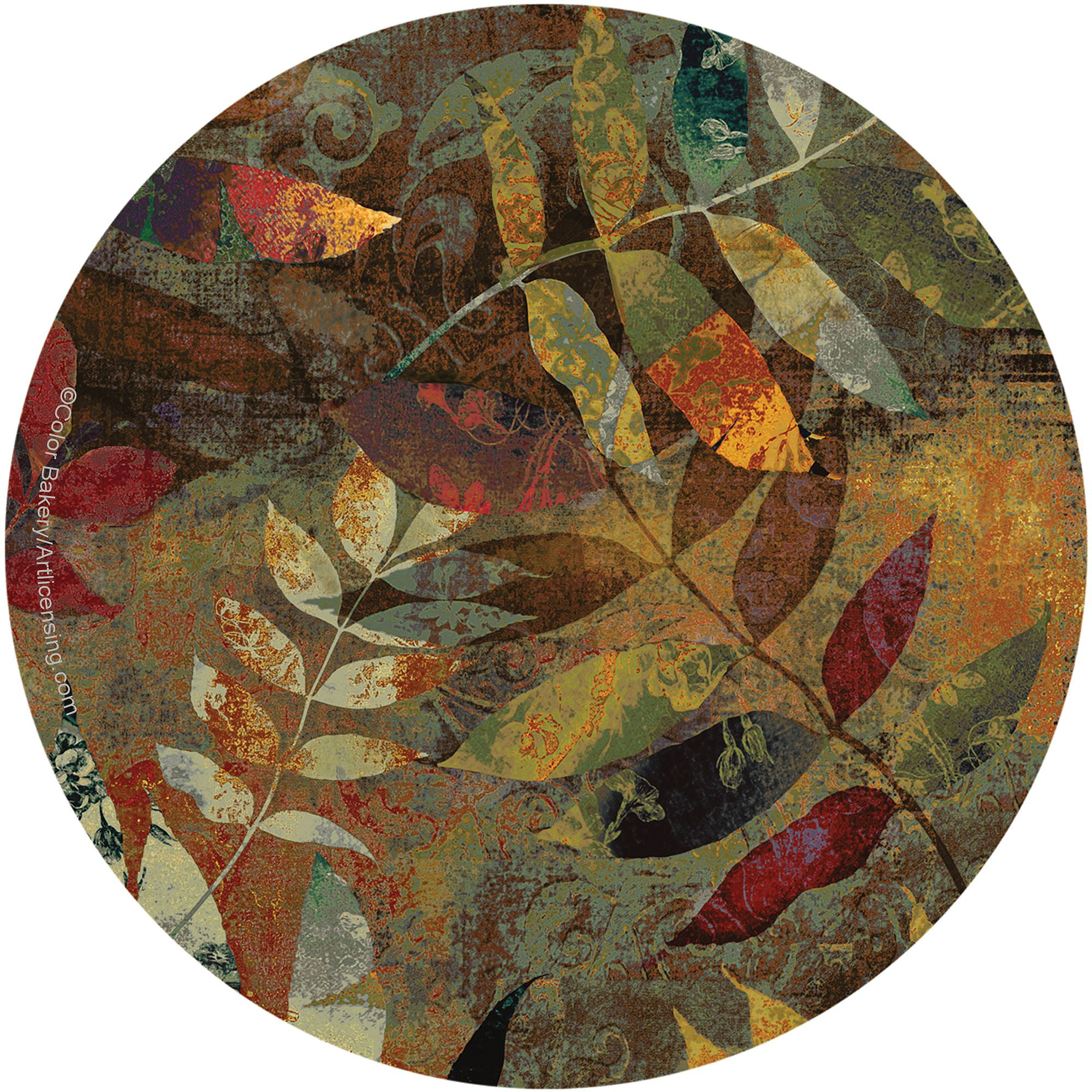 CoasterStone Set-November Leaves-Autumn Themed Absorbent Drink Coasters Fall Decor Large 4.25 Inch Width