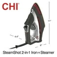 thumbnail image 7 of CHI SteamShot 2-in-1 Clothing Iron and Garment Steamer with CHI Flat Iron Technology, Red, 7 of 7