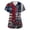 Blue-A#5321, variant on AHMOMEI 250th Anniversary USA Shirt Women Womens Scrub Tops 4th of July Women's Nurse Uniform with Pocket S-5XL Plus Size Scrubs Tops for Women