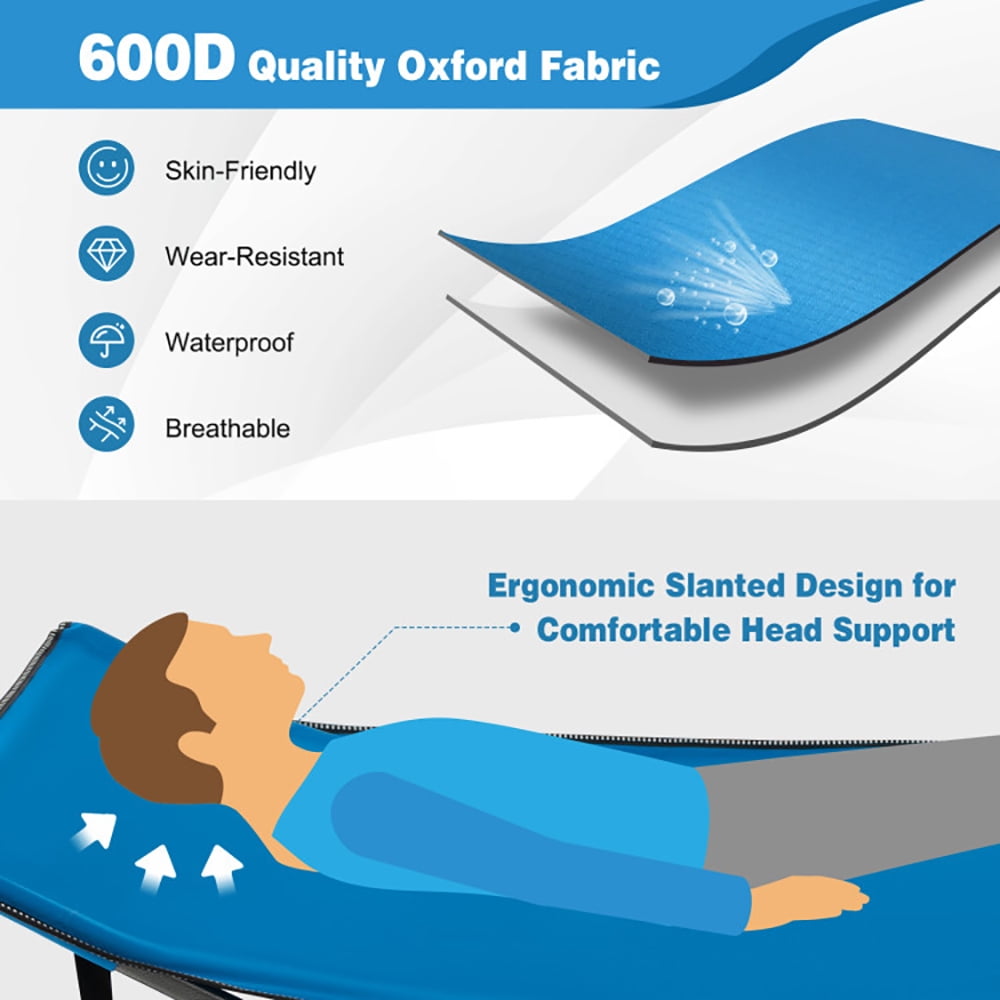 Aimee Lii Wide Foldable Camping Cot with Carry Bag, Outdoor Folding Camping Bed for Sleeping Hiking Travel, Blue Aimee Lii Wide Foldable Camping Cot with Carry Bag, Outdoor Folding Camping Bed for Sleeping Hiking Travel, Blue