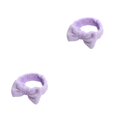 thumbnail image 2 of Sonducket Banda para la cabeza de terciopelo Coral bonito decorativo elegante reemplazo de lazo maquillaje de cara mujeres diadema regalo de Púrpura 2Conjunto, 2 of 6