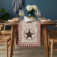 thumbnail image 2 of Western Table Runner - 60 Inch Long, Kitchen Dining Table Runner Dresser Scarves, Texas Star Farmhouse Red Plaid Brown Country Farmhouse Decor for Coffee Tables Wedding Party Banquet, 2 of 8