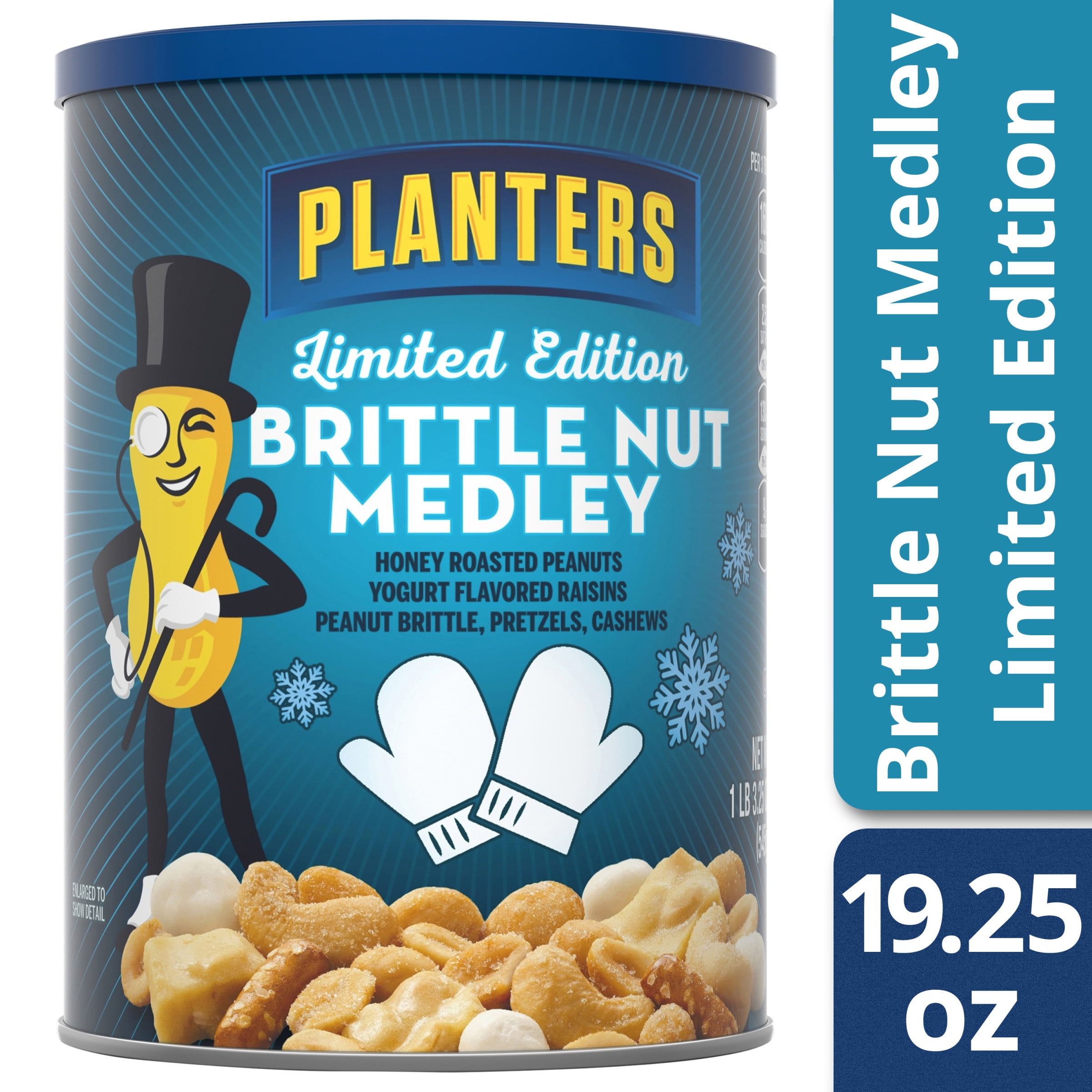 Planters Seasonal Dessert Mix Brittle Nut Medley, 19.25 oz. Canister