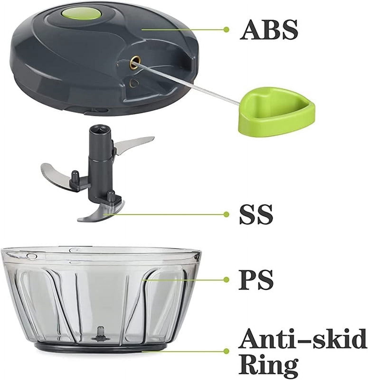 Vegetables Chopper Manual Food Processor , Ourokhome Portable Pullover String Garlic Mincer