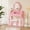 Pink, variant on Alohappy Makeup Vanity Set with Oval Mirror & Stool for Girls, Vanity Table and Cushioned Stool Set with 4 Drawers, Wood Dressing Table for Bedroom, White