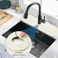 thumbnail image 4 of HSHDLDF 2 Pcs Garde-Éclaboussures d'Évier de Cuisine, Poignée de Robinet en Silicone Plateau de Récupération d'Éclaboussures, Support d'Éponge de Cuisine Tapis Absorbant pour Accessoires d'Évier de Cuisine Salle de Bain 17.7 Pouces x 5.5 Pouces, 4 of 7