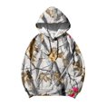 thumbnail image 5 of Havenx Men's Camo Hoodies Sweatshirt Long Sleeve Maple Leaf Print Hoodies with Pockets Drawstring Hooded Sweatshirt Fishing Hunting Camping Athletic Workout Fall Winter Clothing,Gray 3XL, 5 of 6