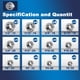 thumbnail image 2 of Kit surtido de tuercas hexagonales ZQZ 405 piezas de acero inoxidable SAE, 2 of 7