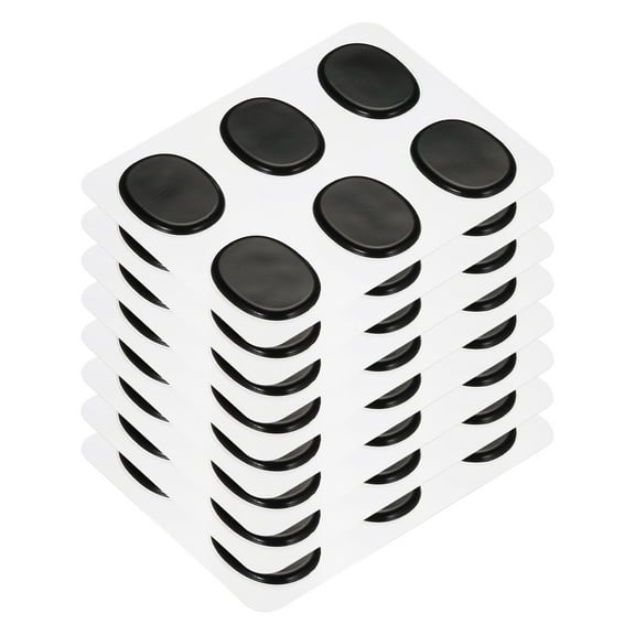 Uxcell 48 Pcs Drum Dampeners Gel Pads Silicone Mute Pads Drum Silencers Drum Dampeners Moon Gels Black for Drums