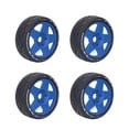 thumbnail image 1 of 4 Pcs Pneu, Roues RC 1/8 GT Forte Adhérence Pneus de Course sur Route avec Adaptateur 17mm, 1 of 8