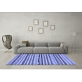 thumbnail image 3 of Ahgly Company Indoor Round Abstract Blue Modern Area Rugs, 7' Round, 3 of 4