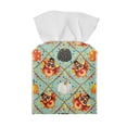 thumbnail image 2 of FUIALDOLG Leather Tissue Box Cover Square 5.1x5.1x5.5'' Waterproof Tissue Box Holder with Metal Button for Car, Bathroom, Kitchen,Home Decor (Funny Turkey Pumpkin), 2 of 7
