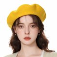 thumbnail image 2 of TOPTIE Adult French Style Lightweight Beret Solid Color Womens Beanie Artist Hat, 2 of 8