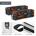 thumbnail image 4 of Fotbe Doodle Barbeque Pattern Leather Pencil Case, Pencil Pouch with Durable Zipper, Compact and Stylish Organizer for Stationery, Art Supplies, Travel Essentials, 4 of 7