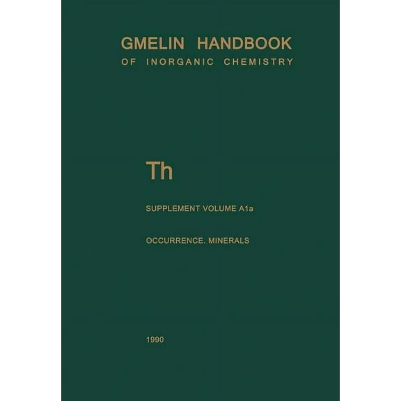 Th Thorium: Natural Occurrence. Minerals (Excluding Silicates), (Paperback)