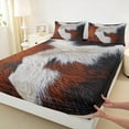 thumbnail image 3 of Manfei 3D Cow Print Twin Sheet Sets for Men, Tribal Rustic Twin Fitted Sheet, Retro Countryside Flat Sheet, Breathable Home Decor, 3pcs, 3 of 7