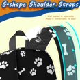 thumbnail image 5 of Dog Paw Print and Bone Black Pattern 17" School Backpacks for Teens,Waterproof Oxford Fabric,S-Shape Padded Straps for School,Travel,Hiking,Camping, 5 of 6